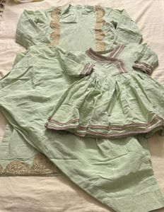 Parrot Green Kurta Salwar & Dress for Baby