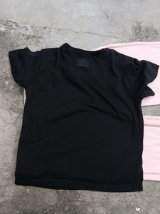 Comfortable Pink Wide-Leg Pants with black crop to