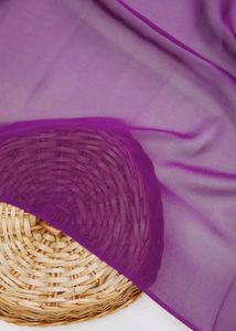 Unique Violet Chiffon Saree+Blouse+Freegift-₹200🤩