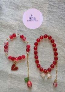 Red Beaded Bracelets-1