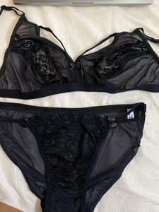 Black Lace Bikni Lingerie Set