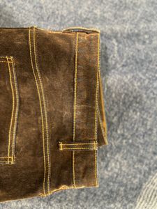 Brown Velvet Mini Skirt