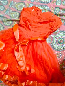 Stunning Red Strapless Party Dress