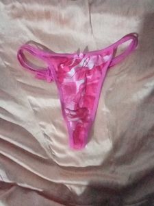 Pink Floral Thong Panty