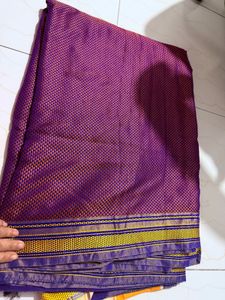 khanachi saree purple color