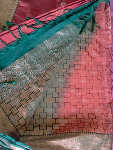 Elegant Red and Gold Saree