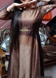 price drop 📉 Full Flare Brown Kurta