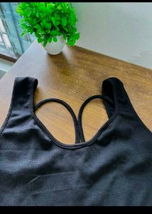 Ribbed Black Tank Top