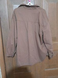 Brown Button-Up Shirt