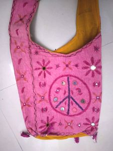 PINK COLOUR BIG SLING BAG FOR GIRLS
