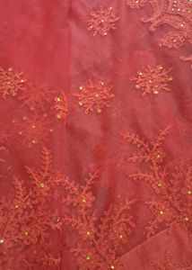 Stunning Red Embroidered Saree