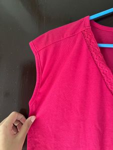 V-Neck Cap Sleeve Top