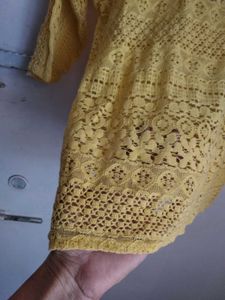 Beautiful Yellow Lace Top with Tube Tee