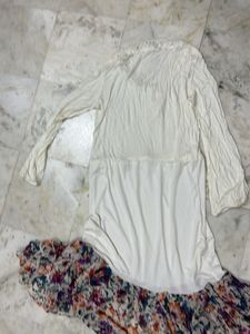 Ladies Simply Beautiful Off White Zara Dress