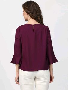 Purple Bell Sleeve Top