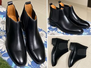 Classic Black Leather Chelsea Boots new