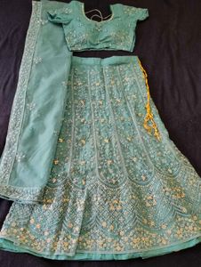 Heavy Zardozi &amp; Resham Embroidery Lehenga