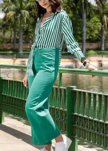 💚 Brand New Street9 Green Wide Leg Jeans