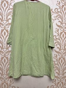 Beautiful Green Kurta With Pink Plazoo