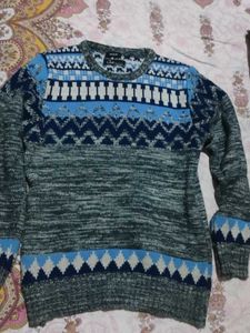 Men's Geometric Pattern Knit Sweater