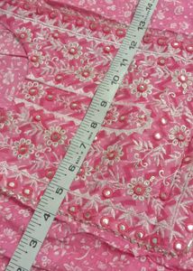 Beautiful Pink Floral Kurta Set