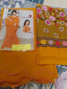 Siffon Saree With Work Blouse