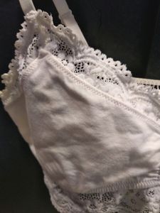 White Lace Trim Bralette