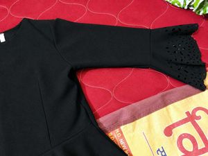 Chic Black Peplum Top upto XXL