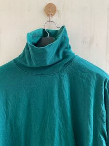 Vintage Green Turtleneck Top