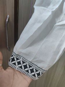 White Cotton Ethnic Pants