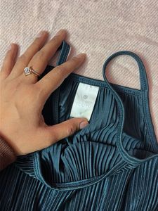 Pleated Spaghetti Strap Dress