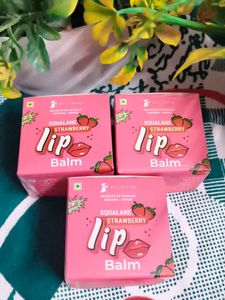 Pilgrim Squalane Strawberry Lip Balm (Set of 3)