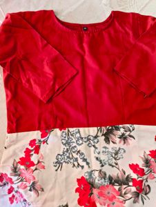 Colour Block Floral Dress