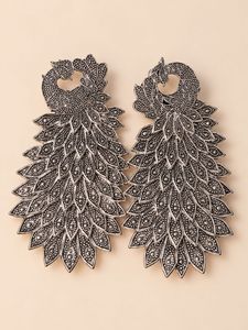 Boho Peacock Dangle Earrings
