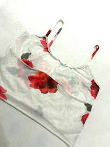 Sheer Floral Cami Top