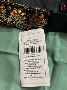 Embellished Black &amp; Orange Belt