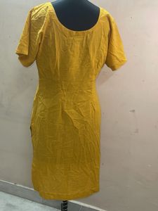 Yellow Embroidered Kurta