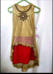 Golden Red Dress