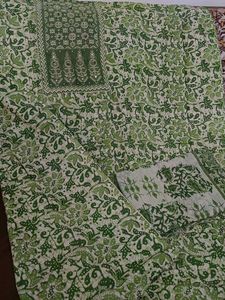 Elegant Green &amp; White Ethnic Kurta Set