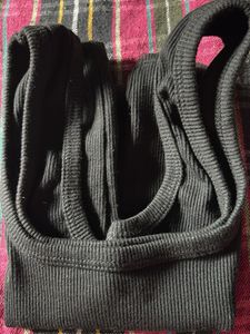 Basic Black Ribbed Tank Top