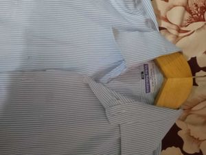 Classic Light Blue Striped Dress Shirt