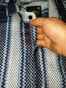 brand new 🆕 Mesh Knit Striped Button-Up Shirt