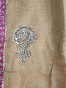 Elegant Yellow Embroidered Saree