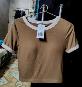 Brown Ringer Tee