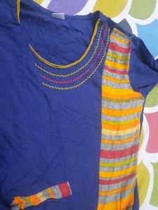 Vibrant Tree Embroidered Kurta