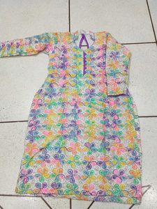 Colorful Floral Kurta with sharara