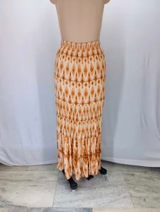 Boho Tiered Print Maxi Skirt