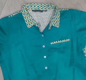 Blue Shirt Dress
