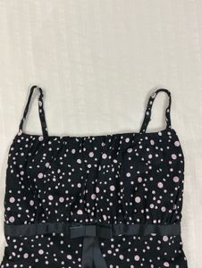Chic Black &amp; Pink Polka Dot Cami Top