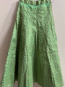 Green &amp; Gold Lehenga Choli Set